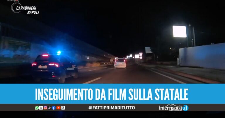Fugge dai carabinieri per 10 km contromano, raggiunto e arrestato a Varcaturo