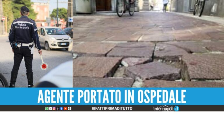 Napoli, agente della polizia municipale ferito con una mattonella durante un controllo