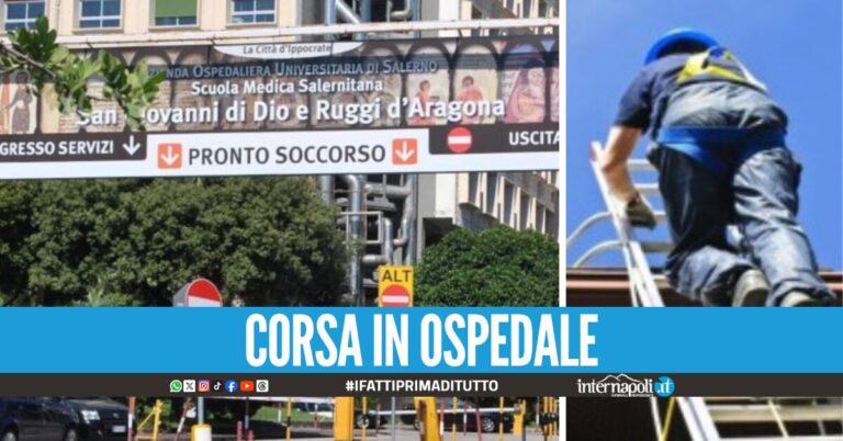 Palinuro, uomo precipita da una scala mentre tenta di salire sul tetto: è grave