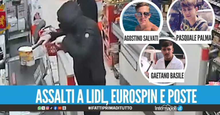 Rapine nei supermercati e Poste a Melito, Mugnano, Villaricca nomi e foto dei 5 arrestati