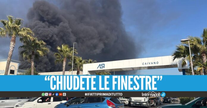Rogo nell'azienda chimica a Caivano, corsa per spegnere l'incendio