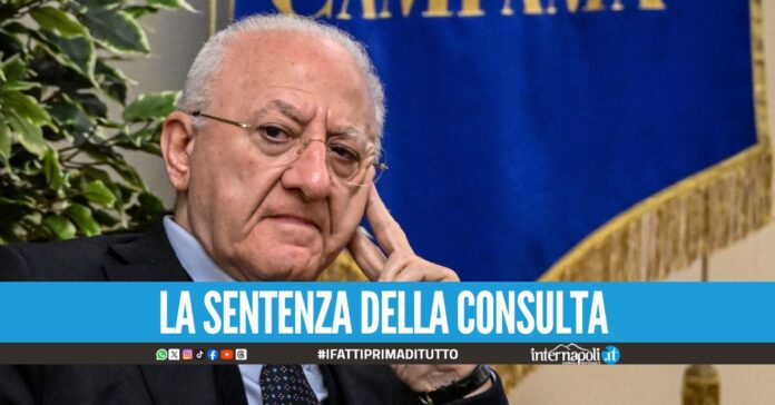 Terzo mandato, De Luca non potrà ricandidarsi: 