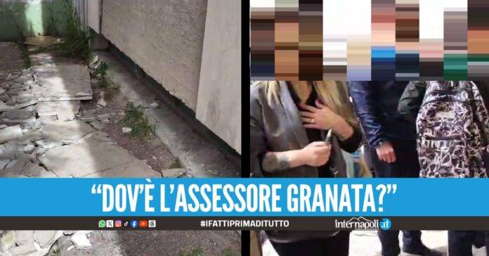 Paura fuori la scuola di Villaricca, crolla il muro esterno della Rodari