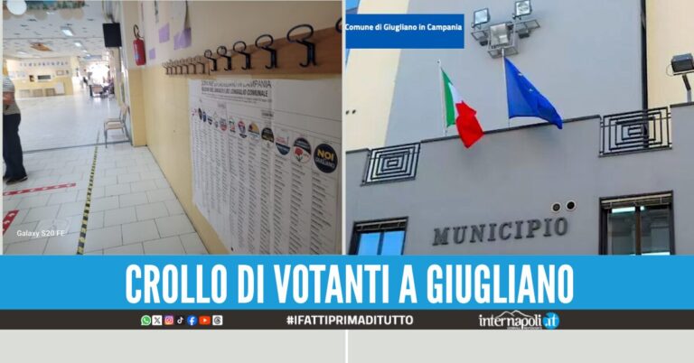 A Giugliano vince il partito dell'astensionismo, al voto % solo il degli aventi diritto
