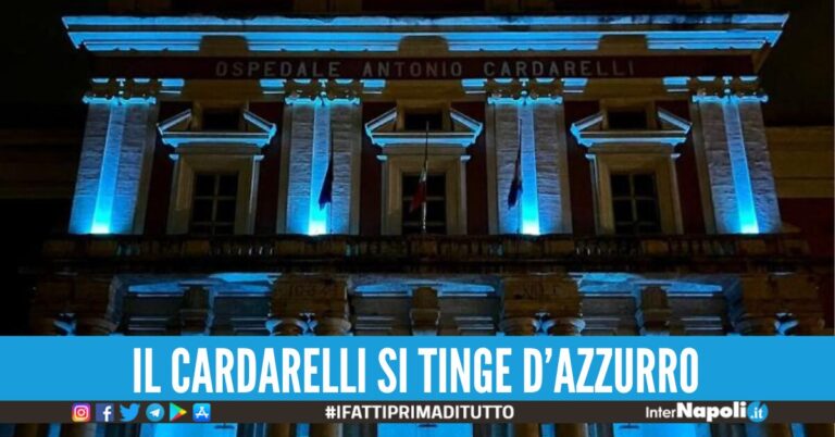 Il Cardarelli si prepara alla partita del Napoli: più infermieri in Pronto soccorso e facciata azzurra per tifare la squadra