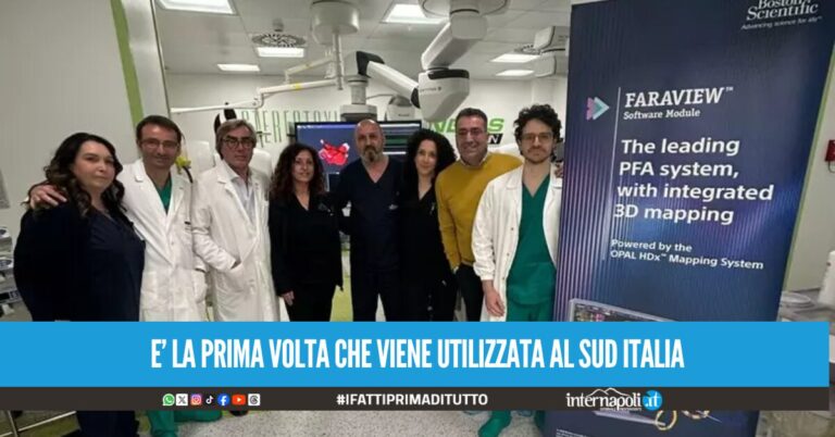 Fibrillazione atriale, all'Ospedale di Nola nuova tecnologia innovativa cura l'aritmia
