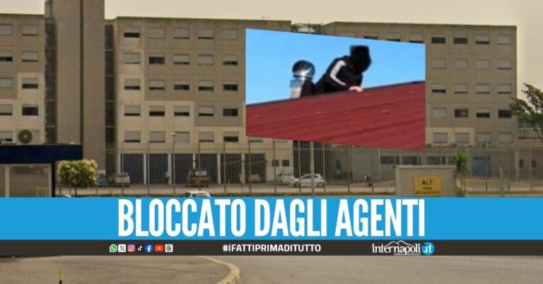 Tenta di evadere dal tetto del carcere di Secondigliano, detenuto bloccato