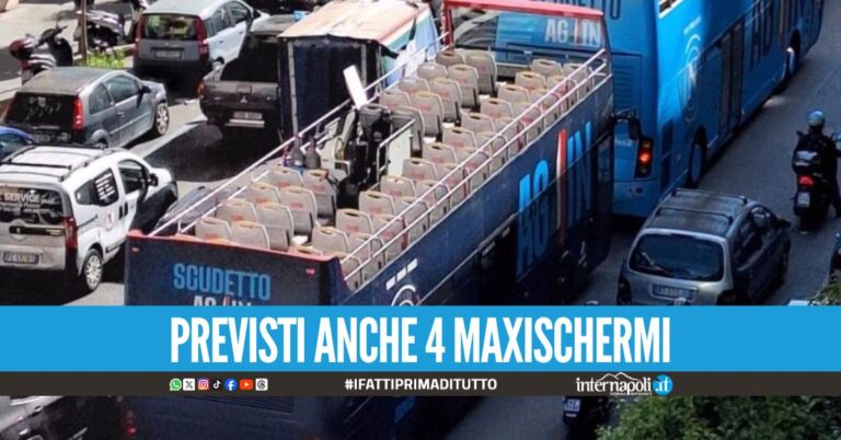 Bus scoperti per la festa Scudetto, 4 entrate per i tifosi sul Lungomare
