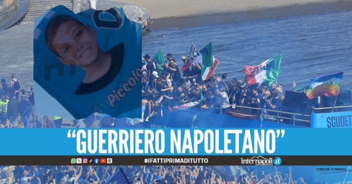Spunta la bandiera di Daniele Prisco nella festa Scudetto del Napoli