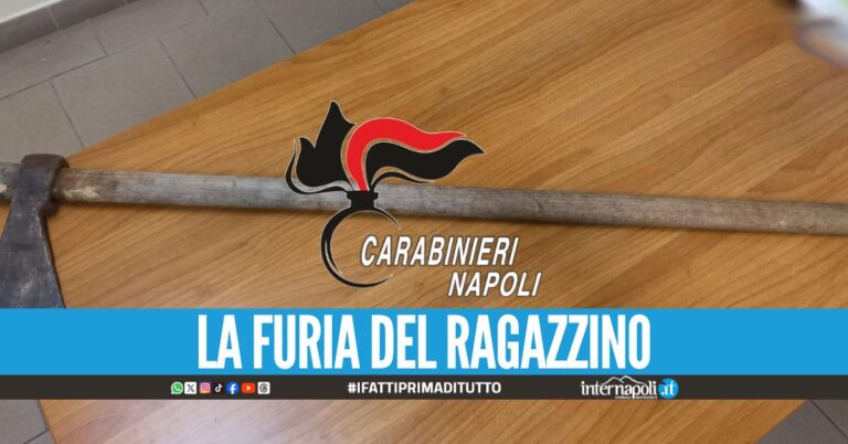 Follia a Portici, 15enne minaccia i genitori con un'ascia