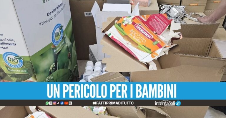 Vendeva Plasmon e pasta bio scaduta a Salerno, sequestro da 150 kg