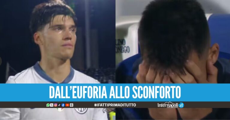 Delusione Inter, calciatori in lacrime al fischio finale