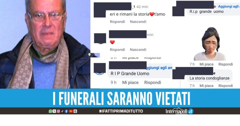 Eri e rimani la storia, addio Re. Sui social messaggi di esaltazione per il defunto boss Francesco Mallardo