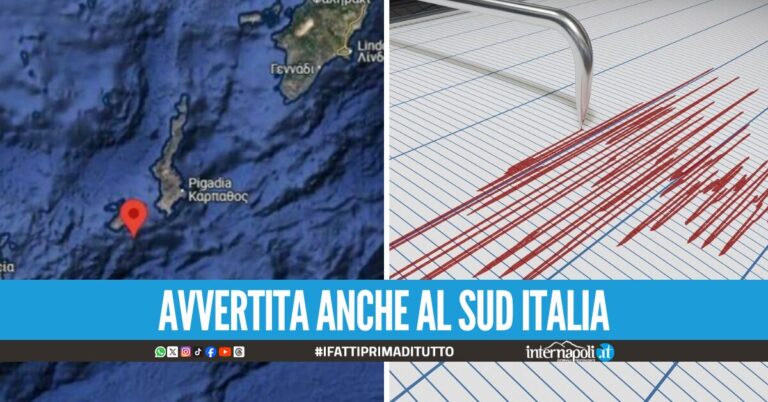 Forte terremoto in Grecia, scossa di magnitudo 5.9 al largo di Creta