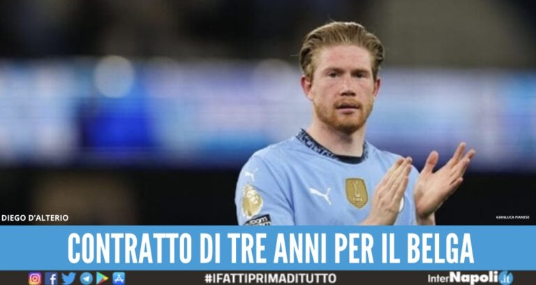 Napoli – De Bruyne, countdown per l’ufficialità: i suoi agenti sono in città