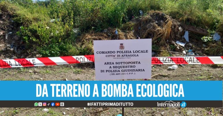 Maxi discarica abusiva a pochi passi dal centro abitato, scatta il sequestro ad Afragola