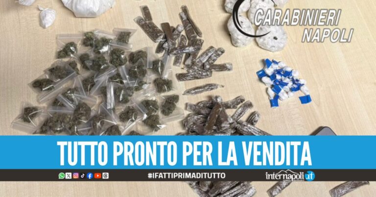 Armi e mezzo chilo di droga nel vano ascensori, scatta il sequestro a Poggioreale