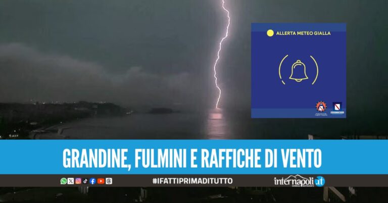 Napoli e la Campania tornano nella morsa del maltempo, emanata l'allerta meteo
