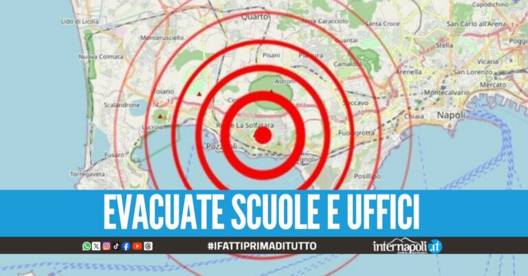 Forte scossa di terremoto ai Campi Flegrei, la magnitudo è di 4.4
