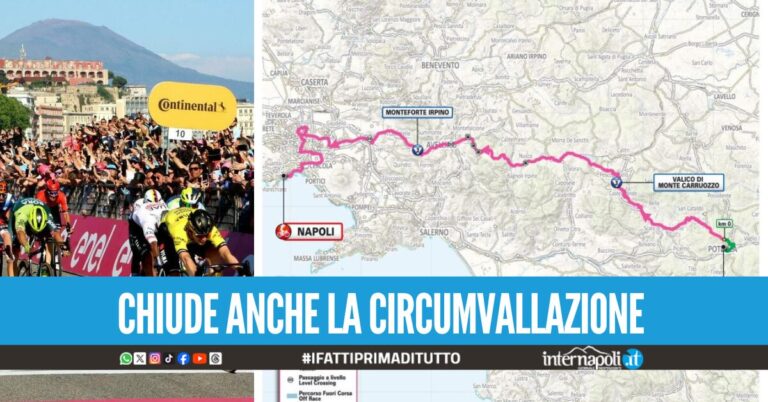 La sesta tappa del Giro d'Italia arriva a Napoli, chiuse le strade provinciali per il passaggio della carovana
