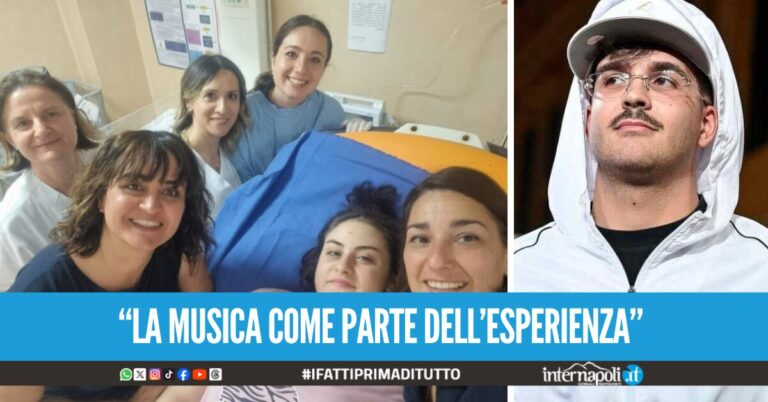 Parto a ritmo di musica all'ospedale di Marcianise, Jasmine nasce sulle note di Geolier