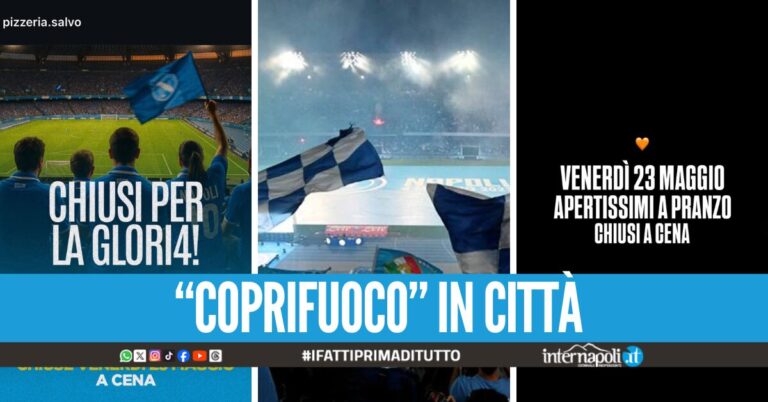Napoli con le saracinesche abbassate, pub e pizzerie chiuderanno in anticipo per il match contro il Cagliari