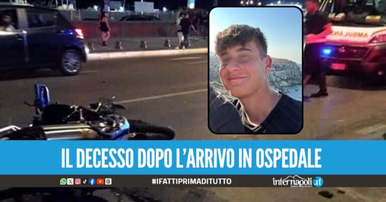 Si schianta con la moto contro un muretto, Domenico muore a 16 anni in Cilento