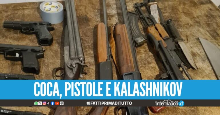 Armi e droga nascoste in una cella frigorifera, 4 arresti tra Napoli e Roma