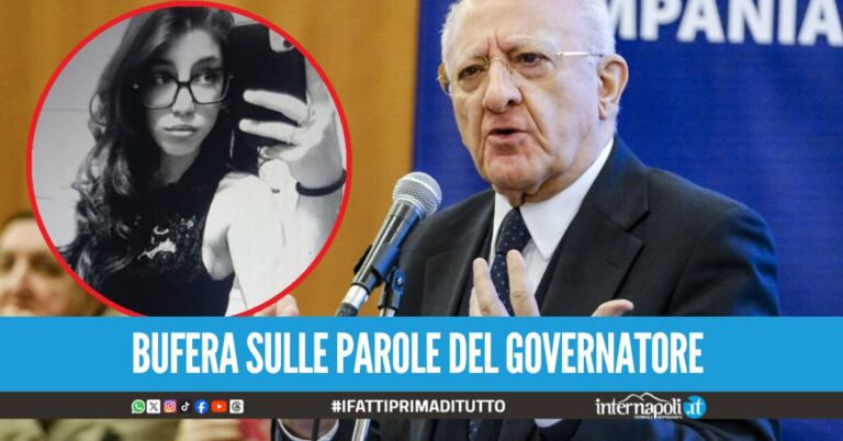 "Non è normale fidanzarsi a 12 anni", le parole di De Luca sull'omicidio di Martina Carbonaro fanno discutere