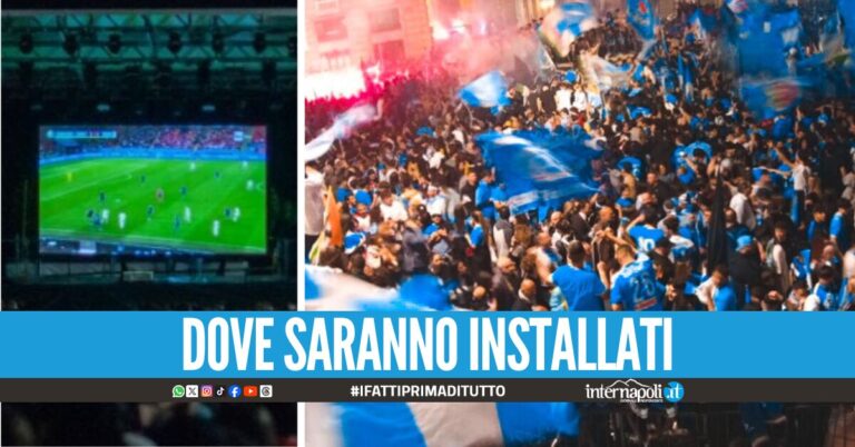 Napoli spinge gli azzurri, tre maxi schermi in città per la partita col Cagliari