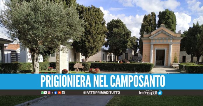 Paura a Teverola, donna incinta resta chiusa nel cimitero