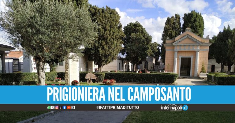 Paura a Teverola, donna incinta resta chiusa nel cimitero