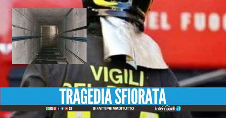 Precipita ascensore a Torre del Greco, ferita un'intera famiglia