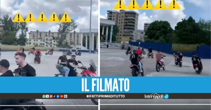 Scampia, corse folli in moto e auto per promuovere il disco di un rapper
