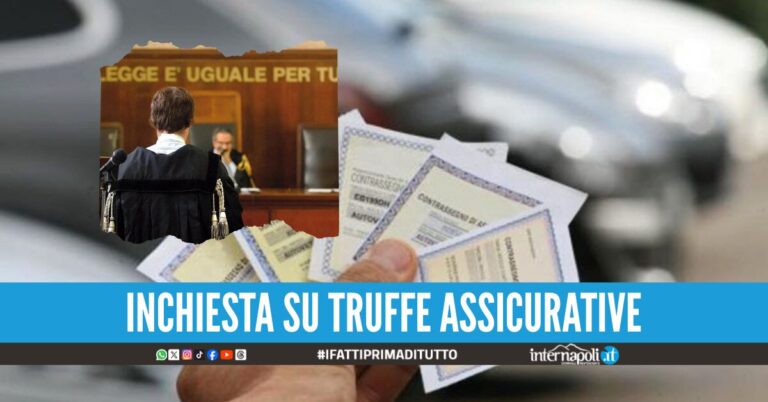 Truffe assicurative tra le province di Napoli e Caserta, in 21 verso il processo