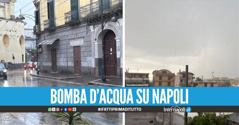 Altro che mare, oggi pioggia intensa e temporali a Napoli e provincia
