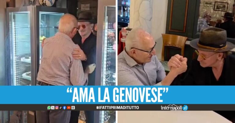 Bono Vox a Napoli, il leader degli U2 a cena da Mimì alla Ferrovia