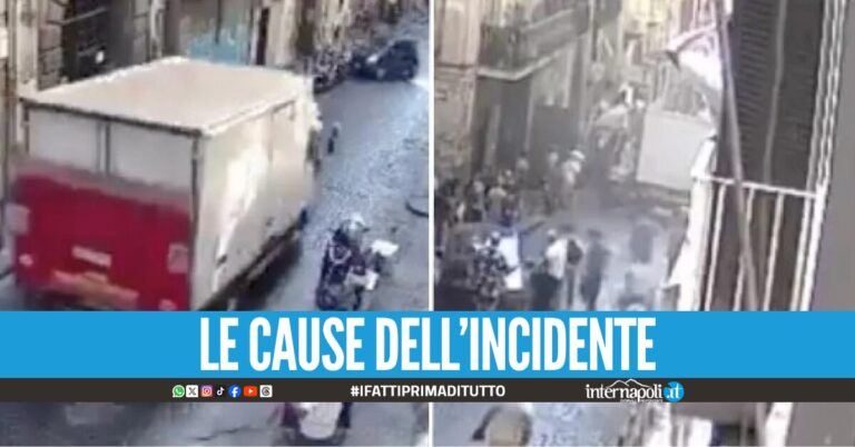 Camion senza freni ai Quartieri Spagnoli, le condizioni dei tre feriti