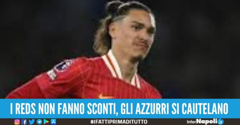 Napoli, il Liverpool non abbassa le richieste per Darwin Nunez, occhio al piano B
