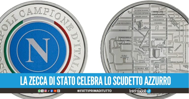 Anche la Zecca di Stato rende omaggio al Napoli, coniata la medaglia celebrativa del quarto Scudetto