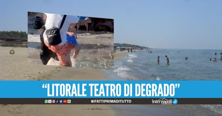 Follia sul lido a Mondragone, papà preso a pugni davanti alla figlia