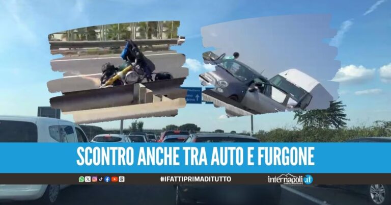 Doppio incidente sull'Asse Mediano, centauro finisce a terra tra Melito e Aversa
