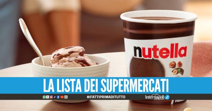 Ritirati 11 lotti di gelato Nutella dai supermercati Decò e Coop