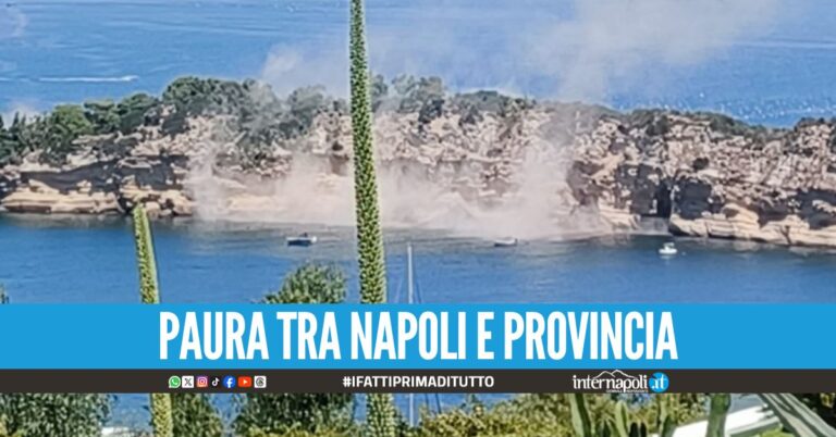 Crolla un costone dopo il terremoto di 4.6 ai Campi Flegrei