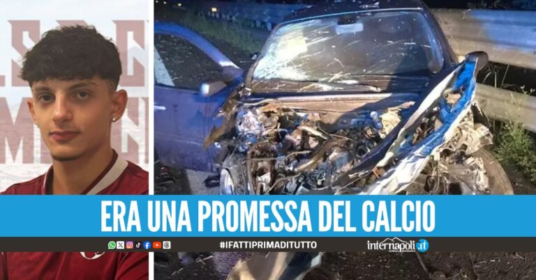 Finisce con l'auto contro il guardrail, Davide Santia muore a 18 anni