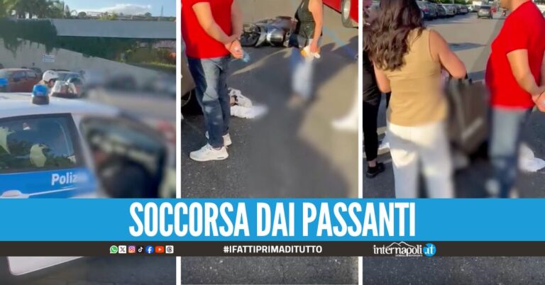 Incidente a Fuorigrotta, ragazza cade dallo scooter a causa di una buca