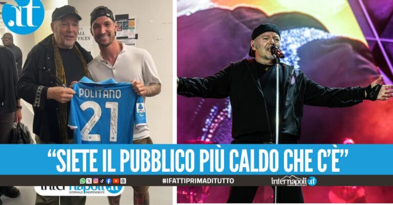 Je so pazzo, 'O surdato nnamurato e la maglia del Napoli Vasco Rossi infiamma il Maradona