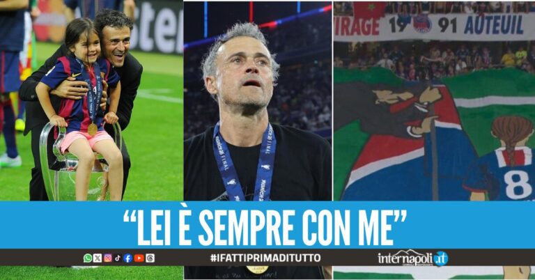 Emozione Luis Enrique, l'allenatore del PSG vince la Champions League nel segno della figlia Xana
