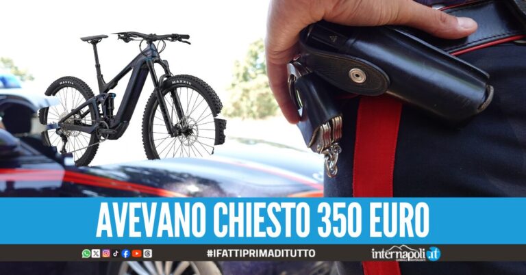 Rubano una bici elettrica e chiedono il 'cavallo di ritorno', due arresti a S. M. Capua Vetere