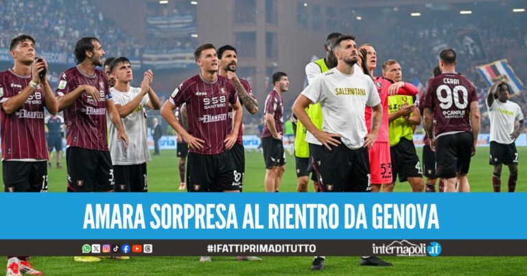 Disavventura per la Salernitana, giocatori e staff colpiti da intossicazione alimentare